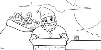 santa claus coloring pages - thumbnail - thumbnail