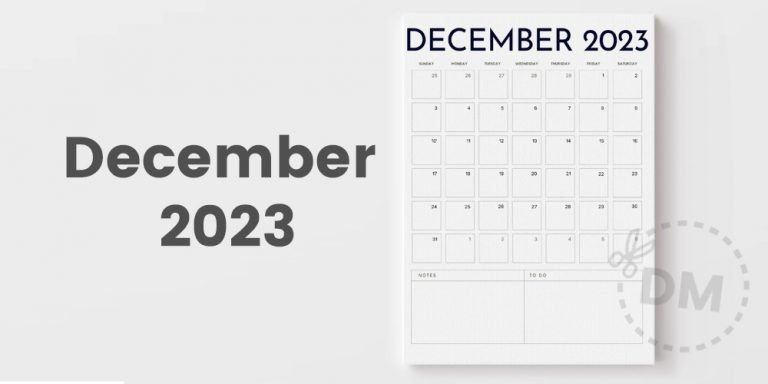 Free Blank Calendar Template | December 2023